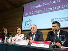 Rafael Chirbes y Antonio Hernández, Premios de la Crítica 2014.