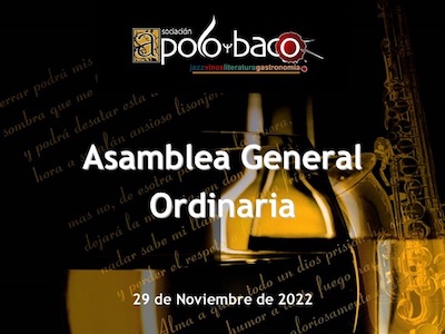 29 de noviembre de 2022. Convocadas las Asamblea Ordinaria y Extraordinaria, de socios de Apoloybaco.